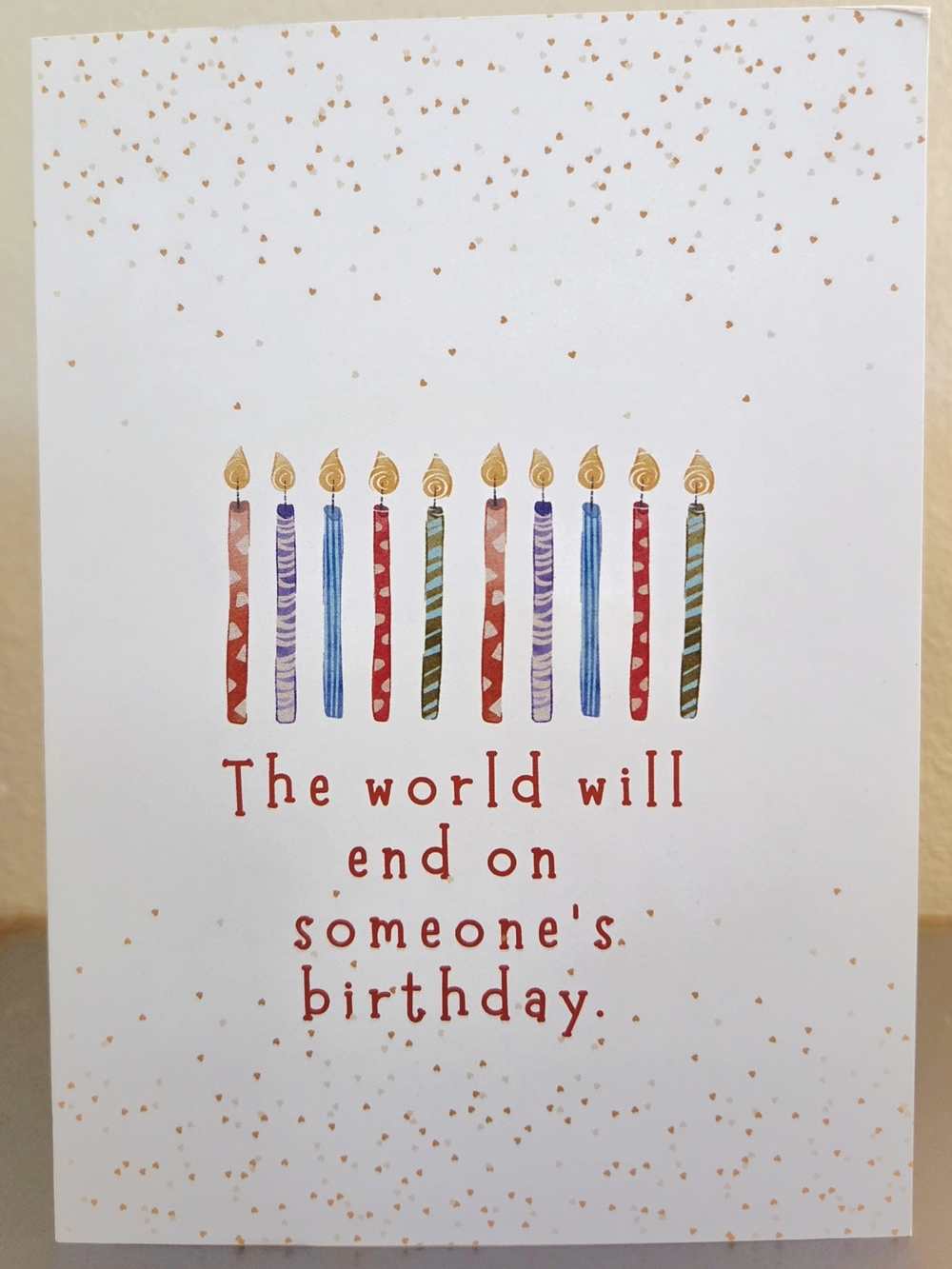 Sarcastic "End Of The World" Birthday Card - Multicolor Design